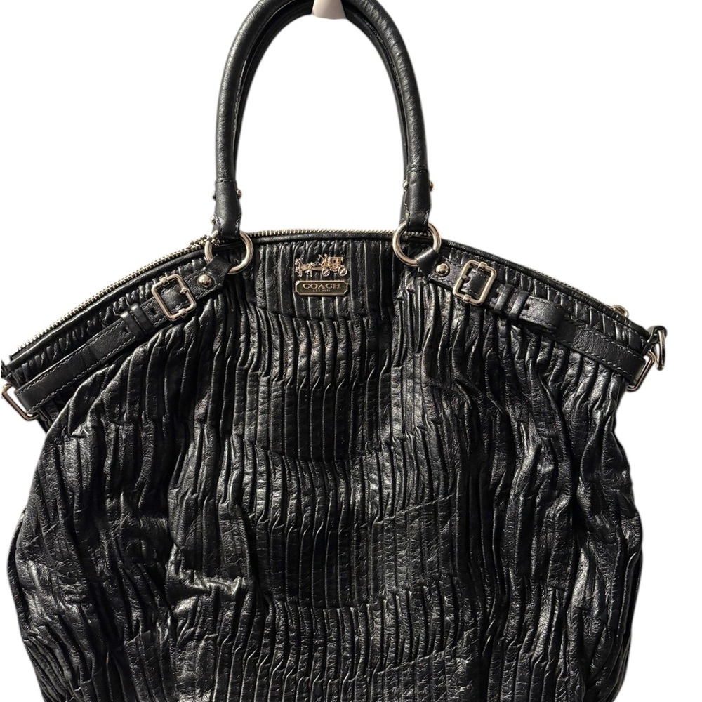 Vintage Coach Black Leather Women's Bag